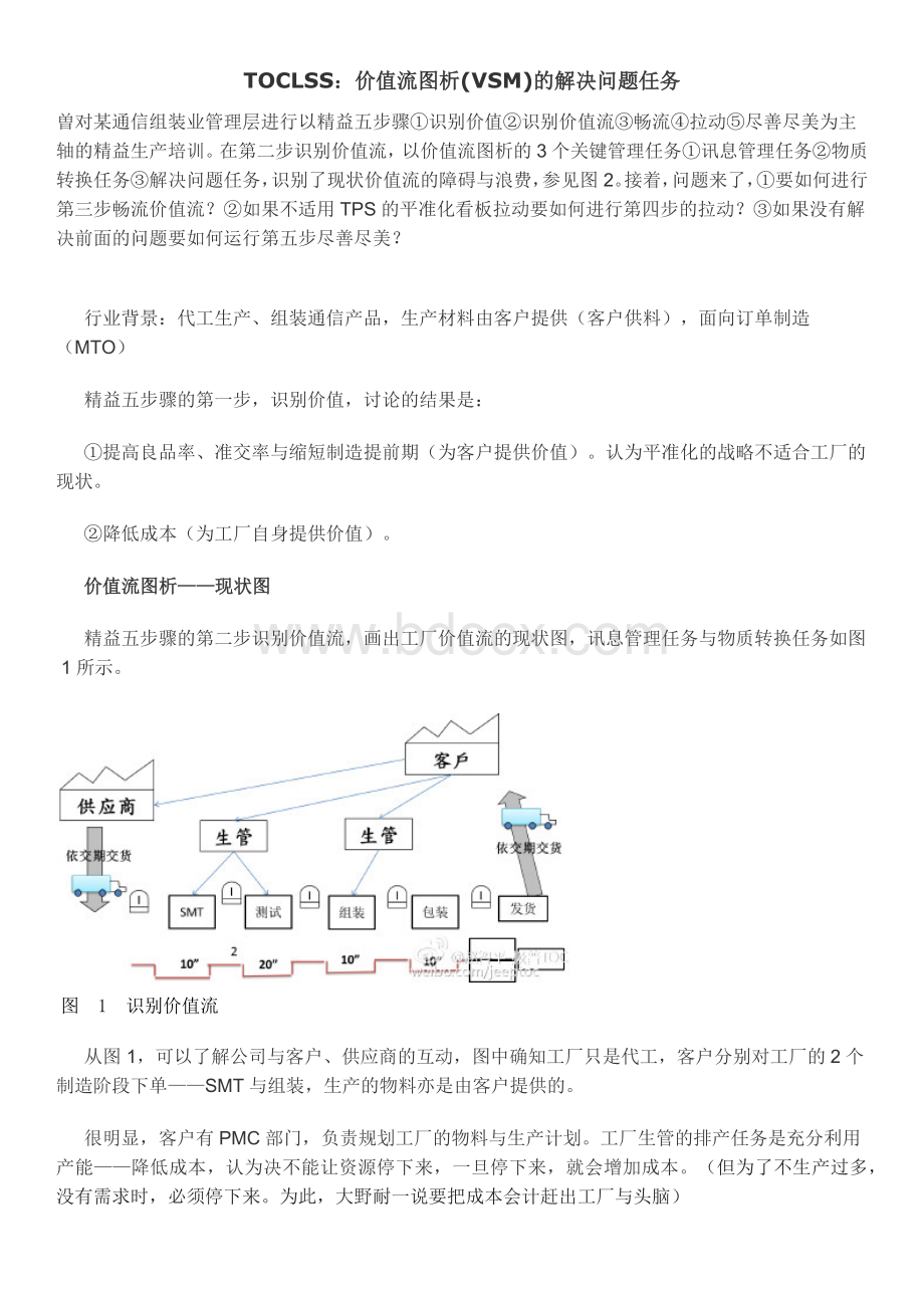 TOCLSS：价值流图析(VSM)的解决问题任务Word下载.docx