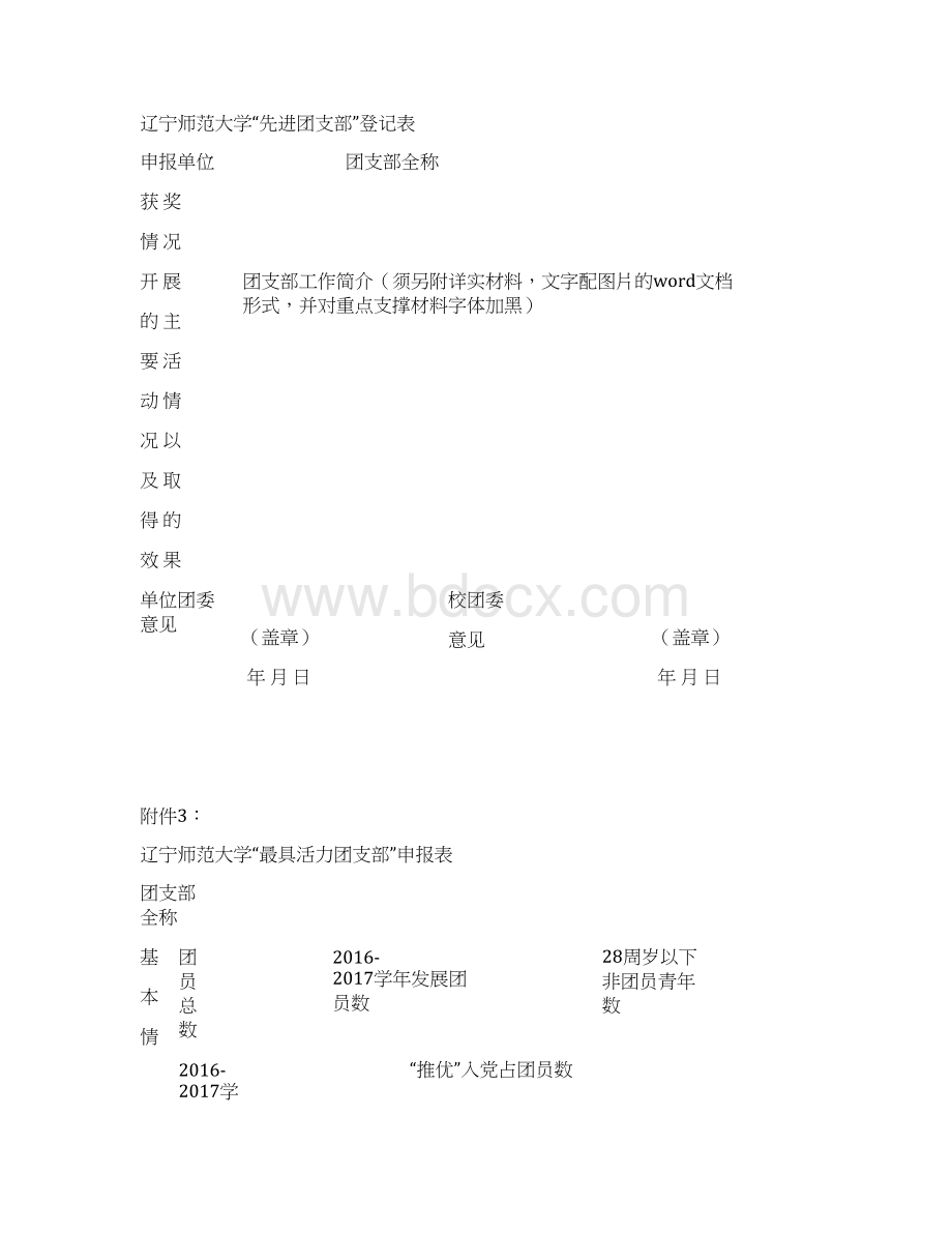 辽宁师范大学先进团委申报表模板Word文档下载推荐.docx_第2页