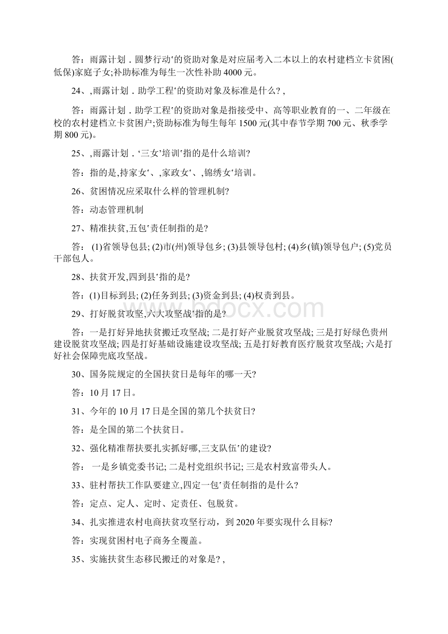 精准扶贫工作知识测试题库及答案共120题.docx_第3页