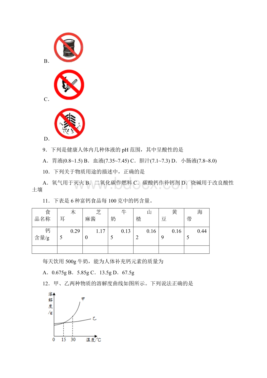 北京市房山区学年九年级下学期期末化学试题 答案和解析文档格式.docx_第3页