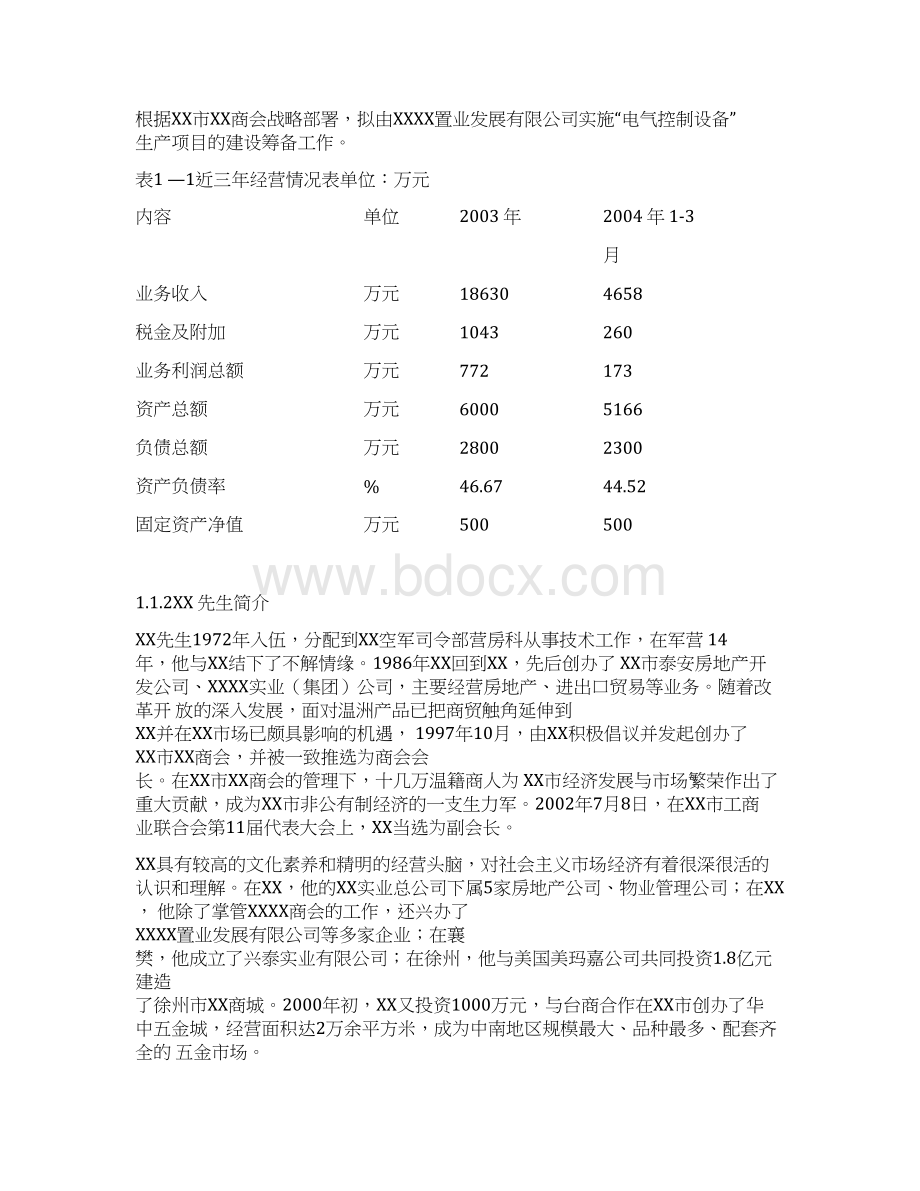 电气控制设备生产项目初步可行性研究报告Word文件下载.docx_第2页