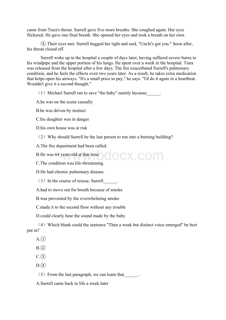 朝阳市高考英语 阅读理解训练经典题目及答案.docx_第2页