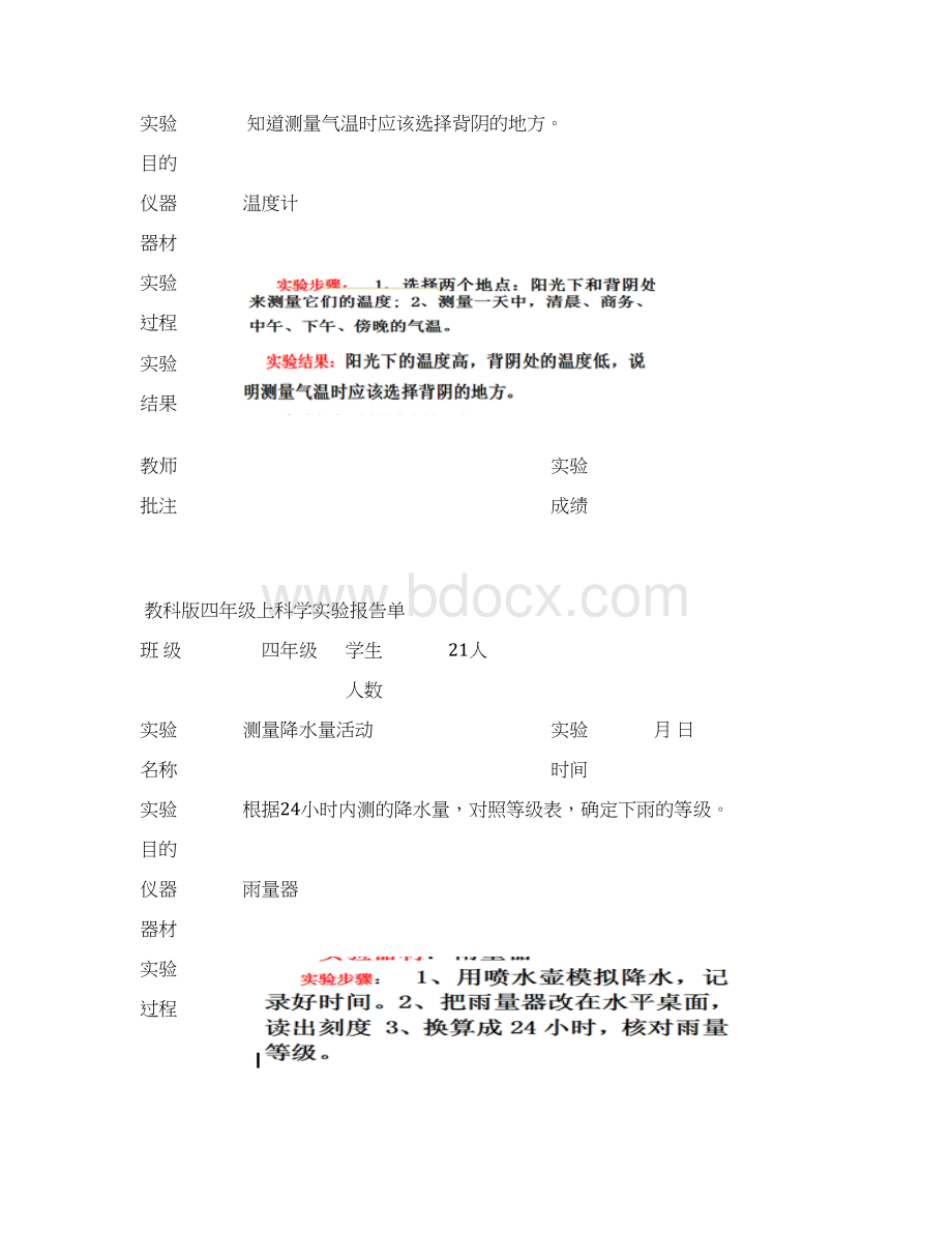 四上科学实验报告单.docx_第2页