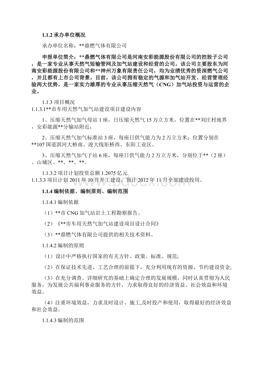 新能源车用天然气加气站投资建设项目可行性研究报告Word文档格式.docx_第2页