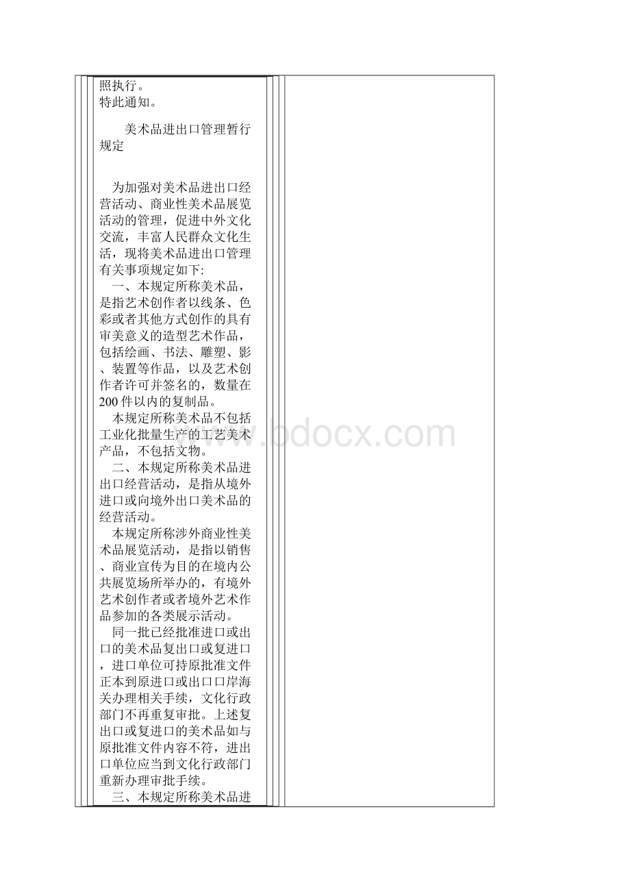 美术品进出口管理暂行规定Word格式文档下载.docx_第2页