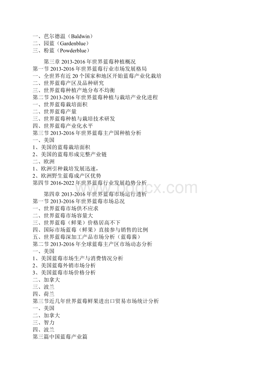 中国蓝莓种植与深加工行业运营状况及十三五投资商机分析报告.docx_第3页