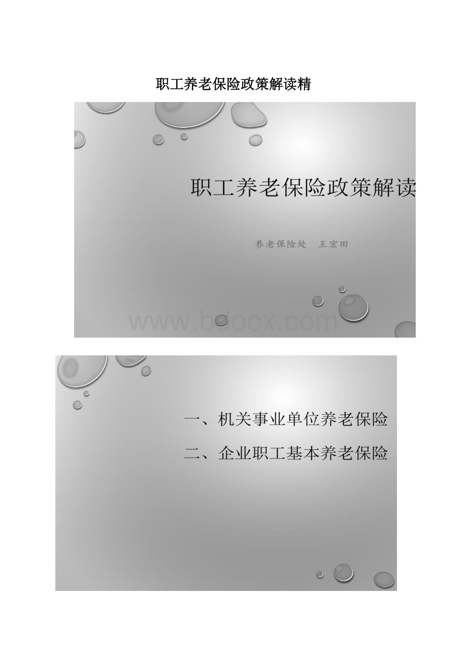 职工养老保险政策解读精.docx