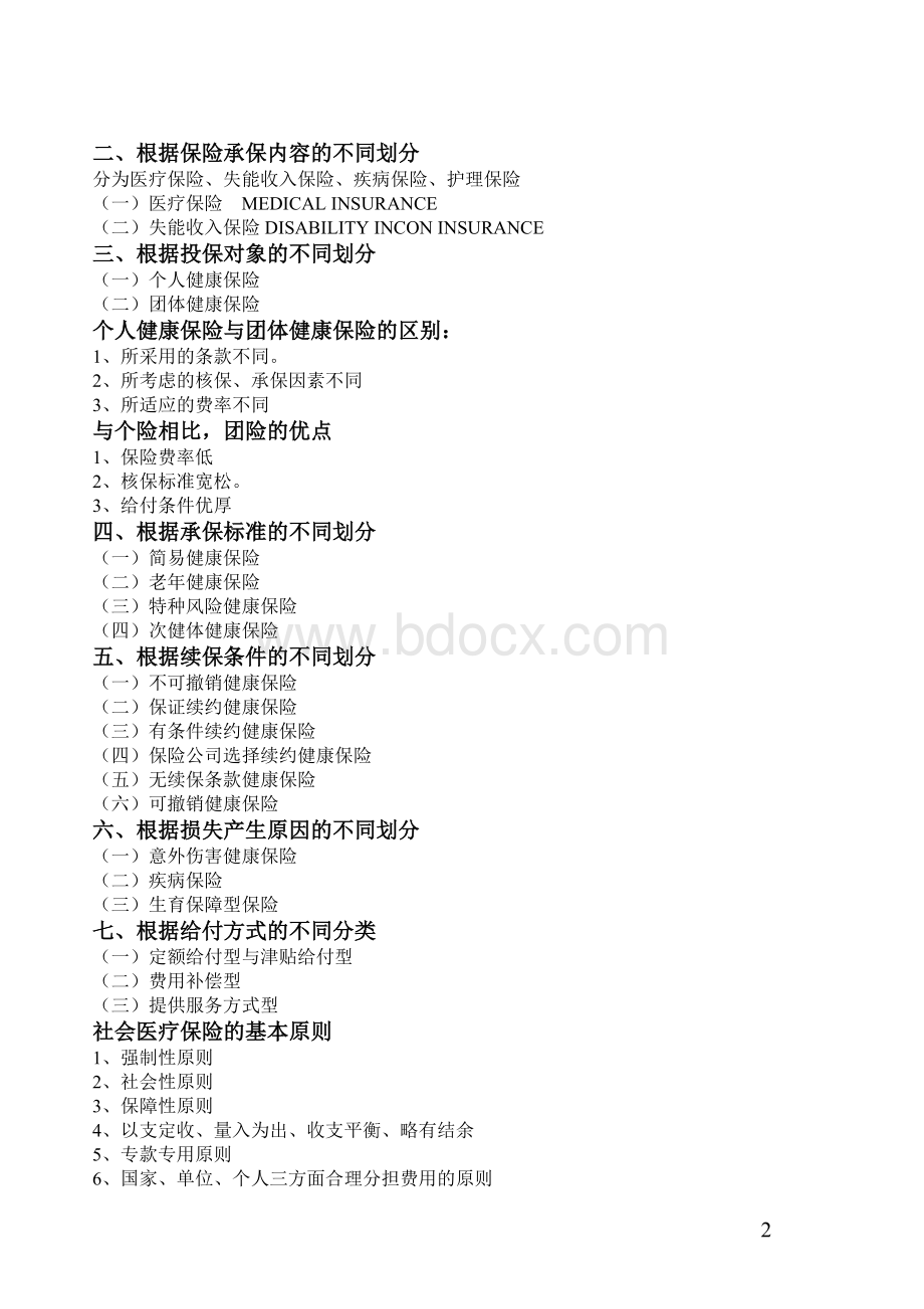 健康保险学期中终极整理Word文件下载.doc_第2页