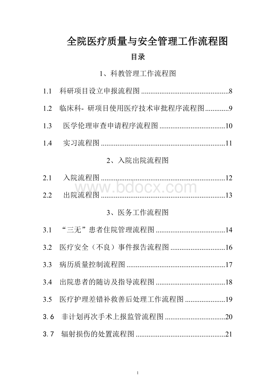 全院医务工作流程图汇总.wps资料文档下载