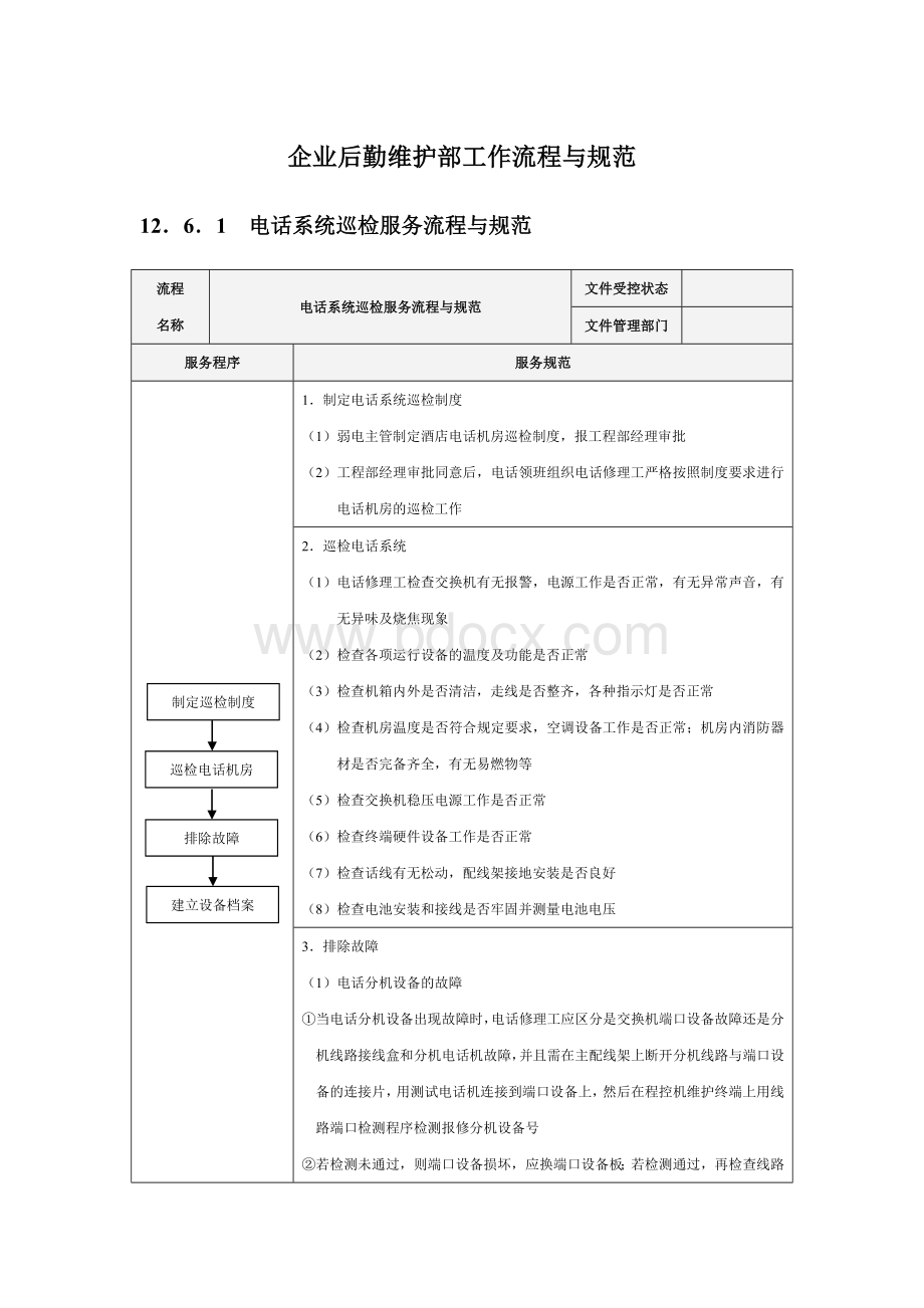 企业后勤维护部工作流程与规范Word文档格式.docx_第1页