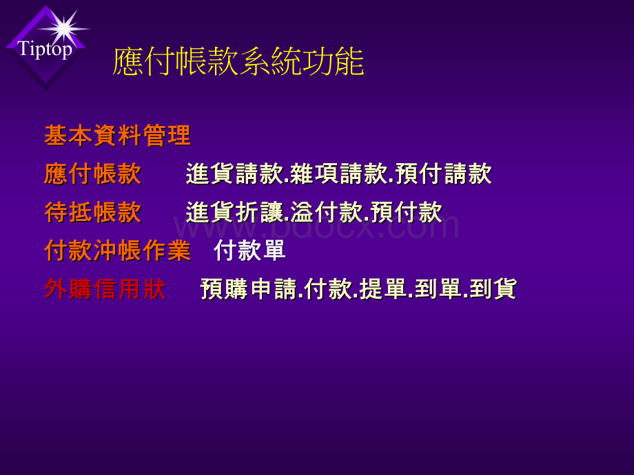 tiptop学习--应付账款管理.ppt_第2页