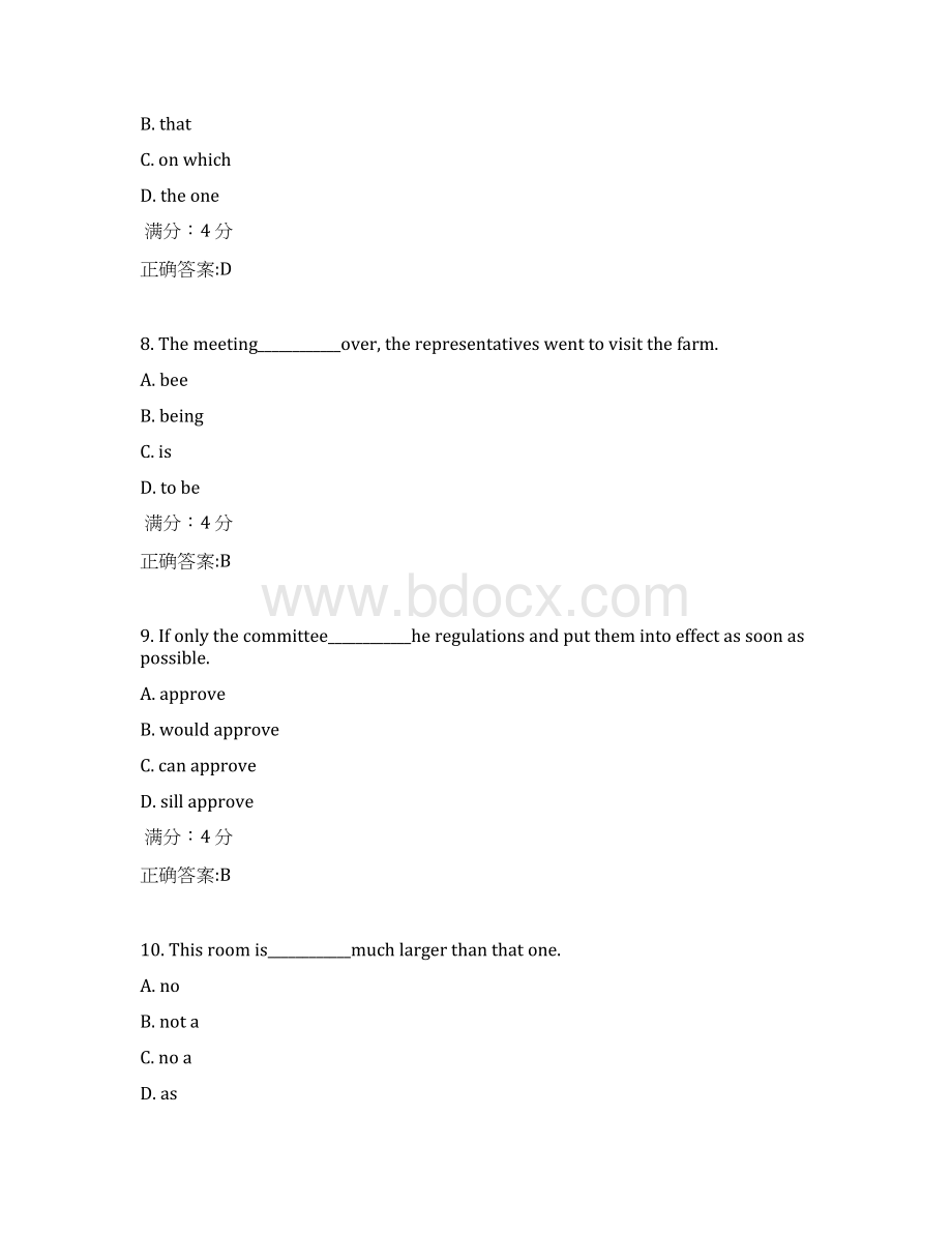 17秋北交《大学英语上》在线作业一满分答案.docx_第3页