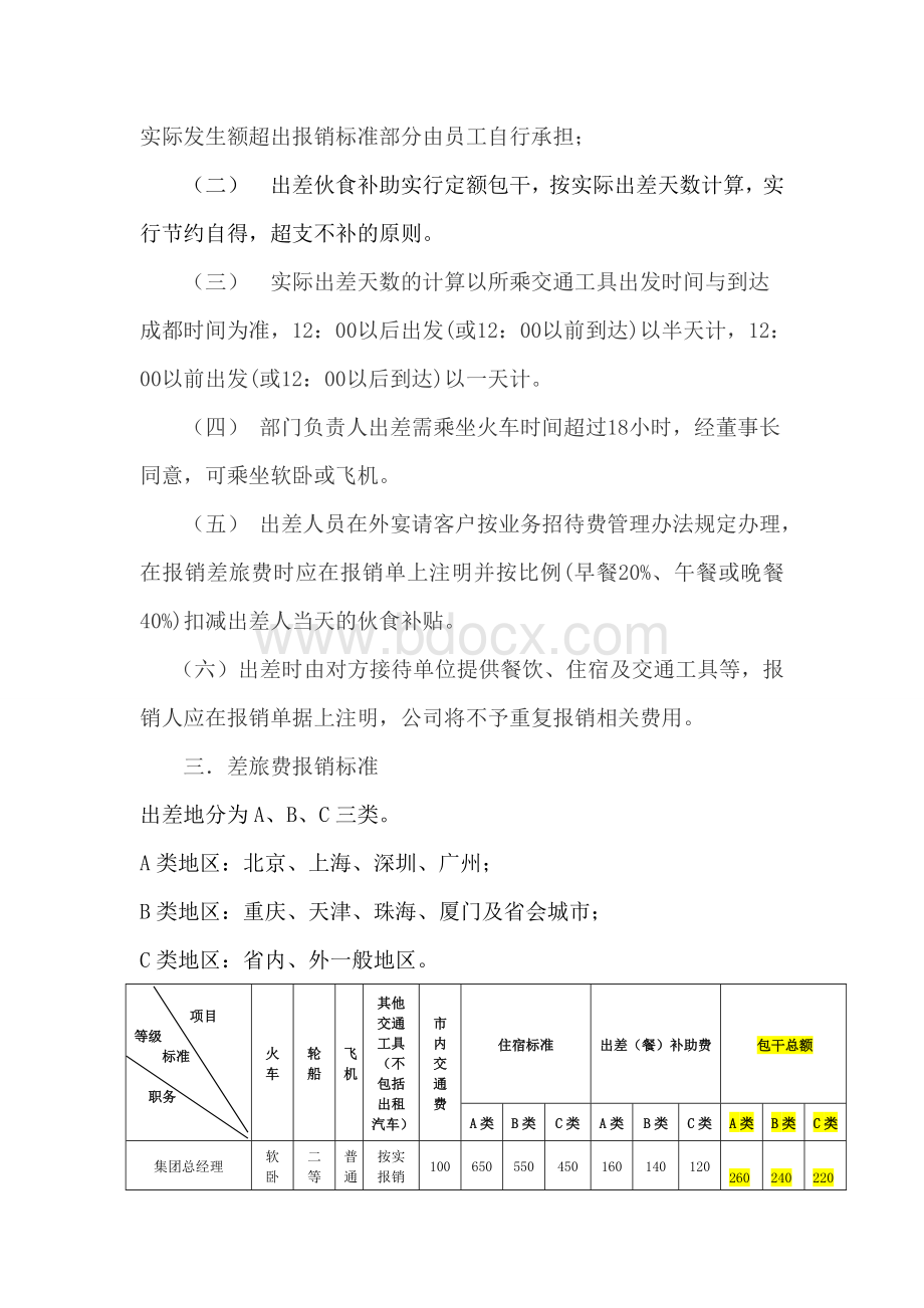 企业费用报销制度及报销流程Word格式.doc_第3页