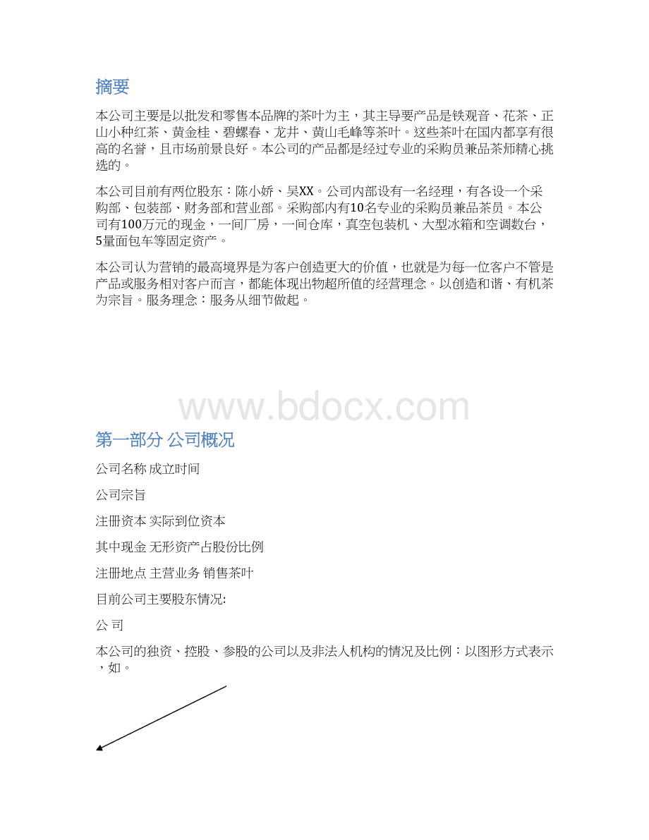 XX品牌有机茶叶商业计划书.docx_第2页