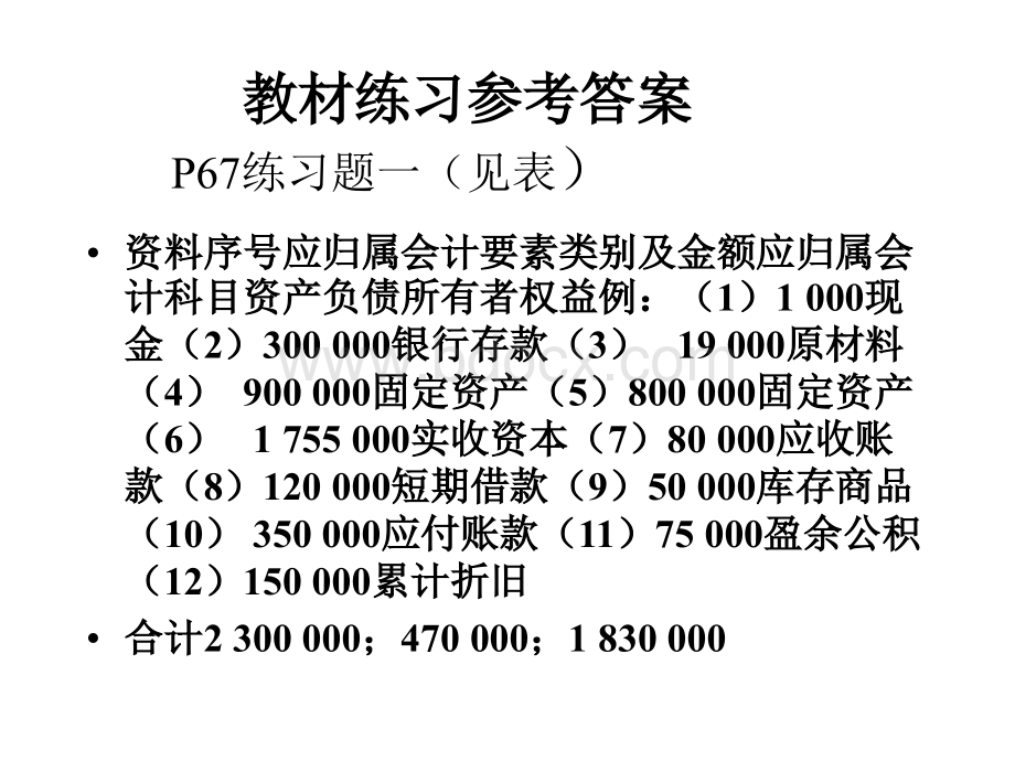 人大版《会计学基础》课后答案.ppt_第2页