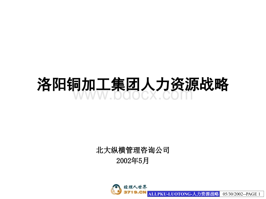 洛铜集团人力资源战略报告.ppt