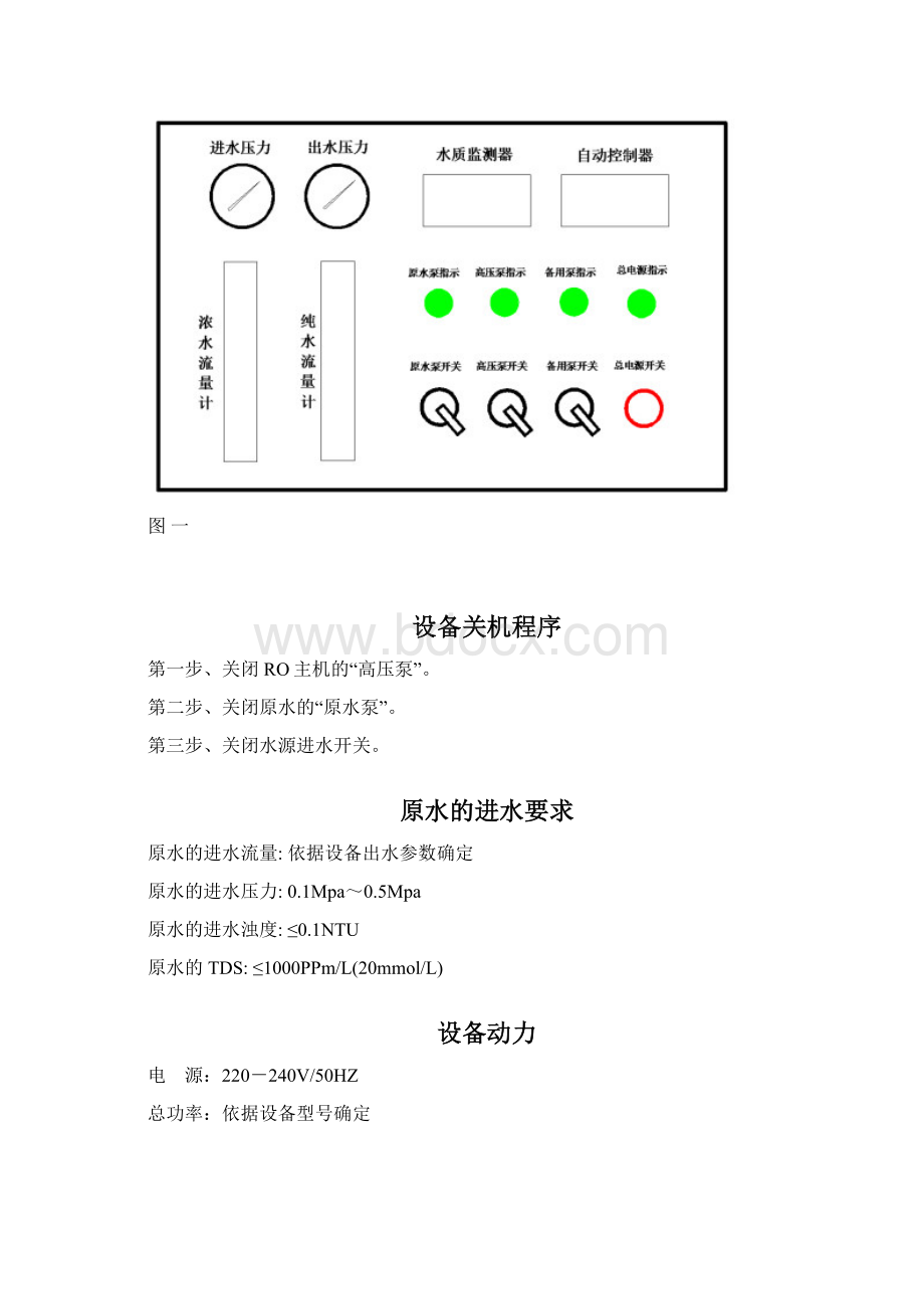 反渗透设备通用说明书Word下载.docx_第2页