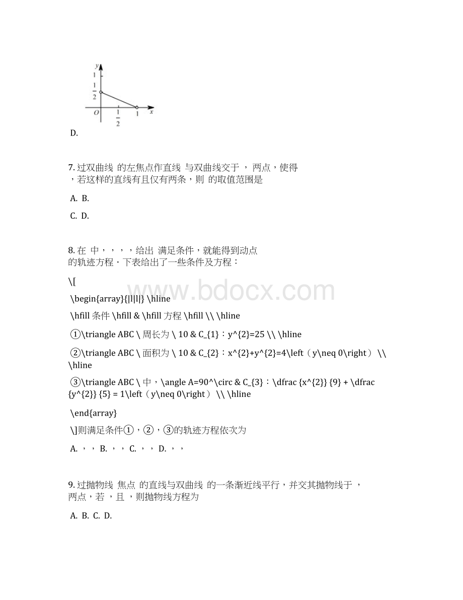 习题集含详解高中数学题库高考专点专练之166圆锥曲线综合.docx_第3页