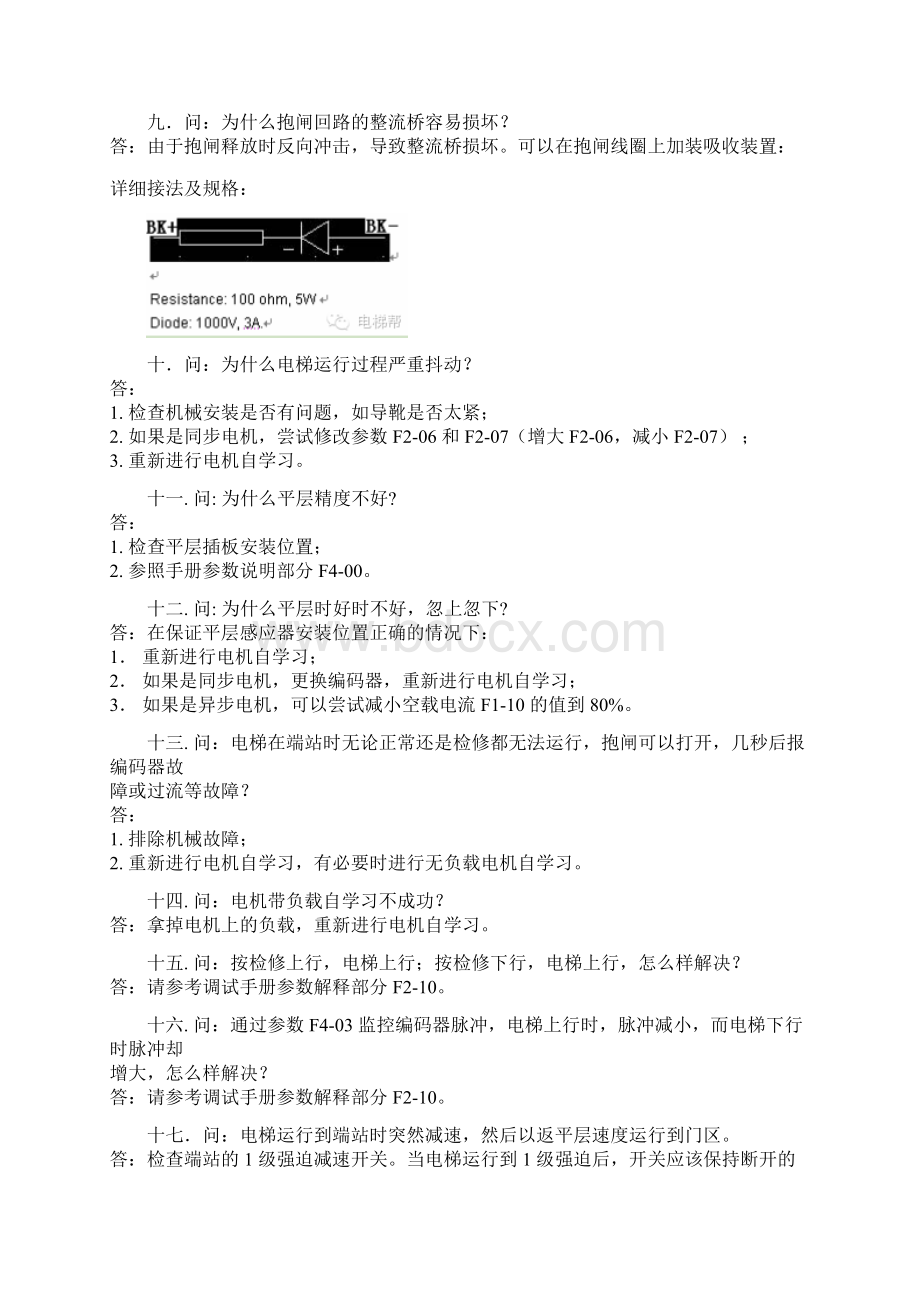 默纳克电梯常见三十六问题解答Word文档格式.docx_第2页