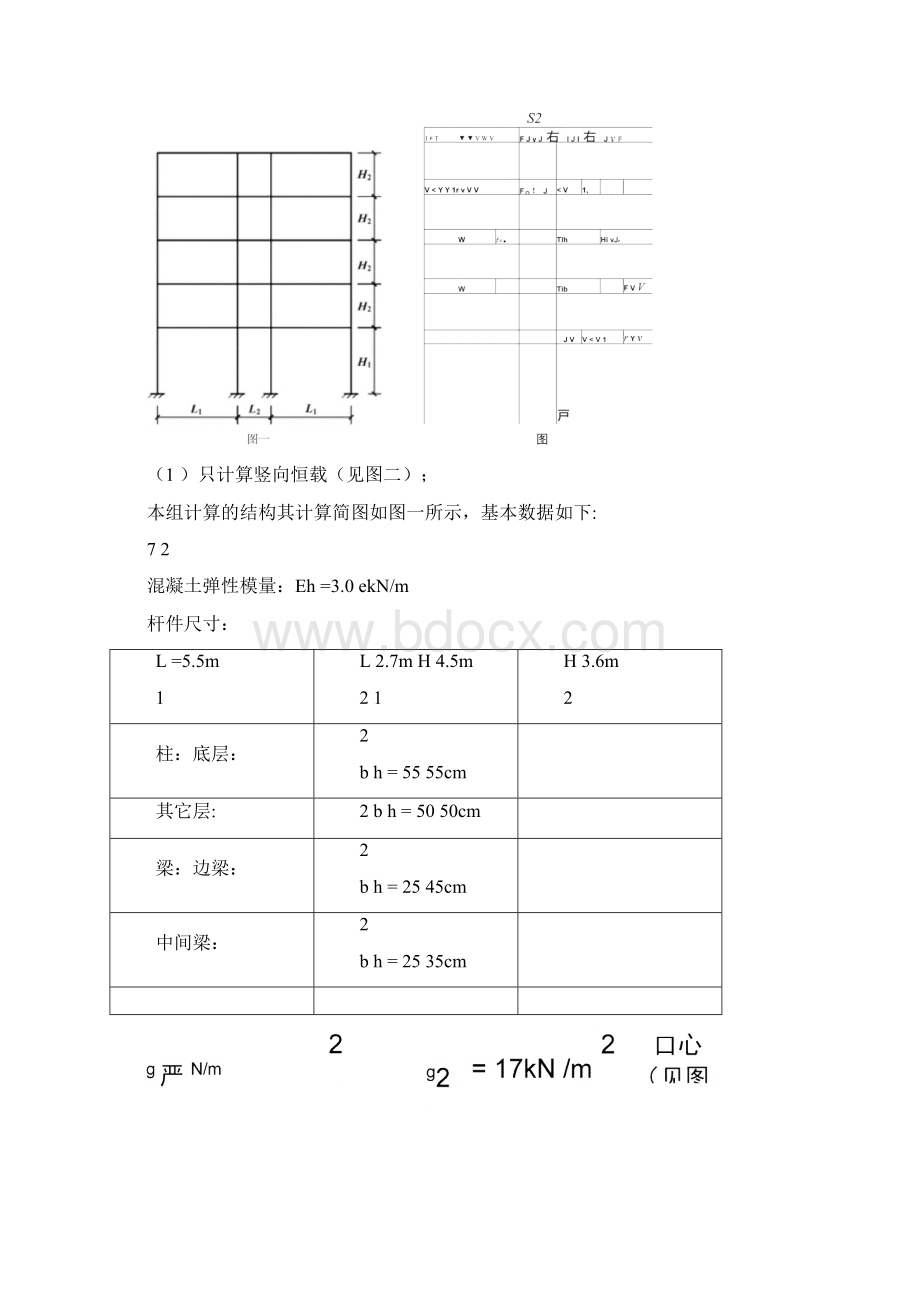 结构力学课程设计多层框架结构Word格式.docx_第2页