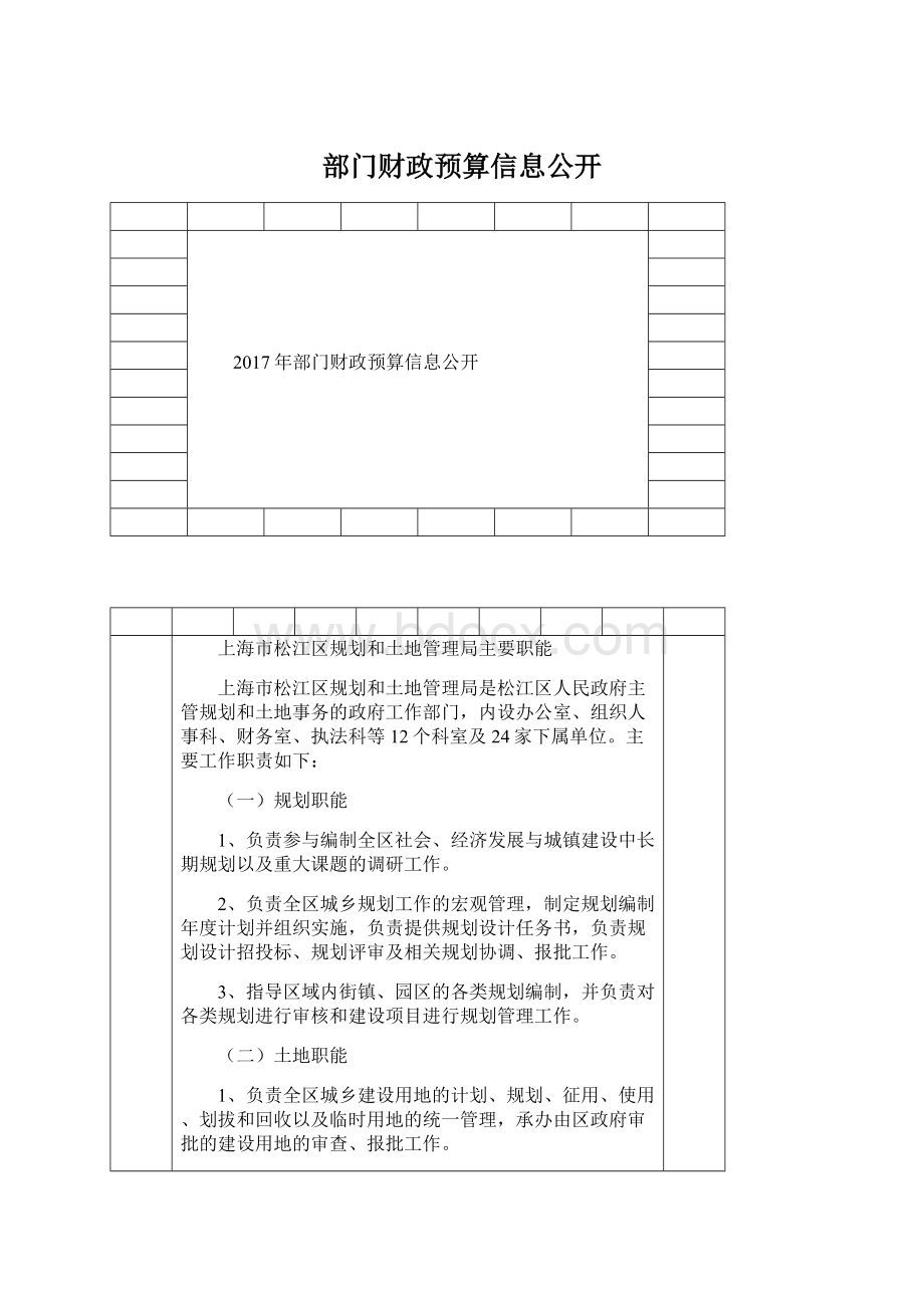 部门财政预算信息公开文档格式.docx