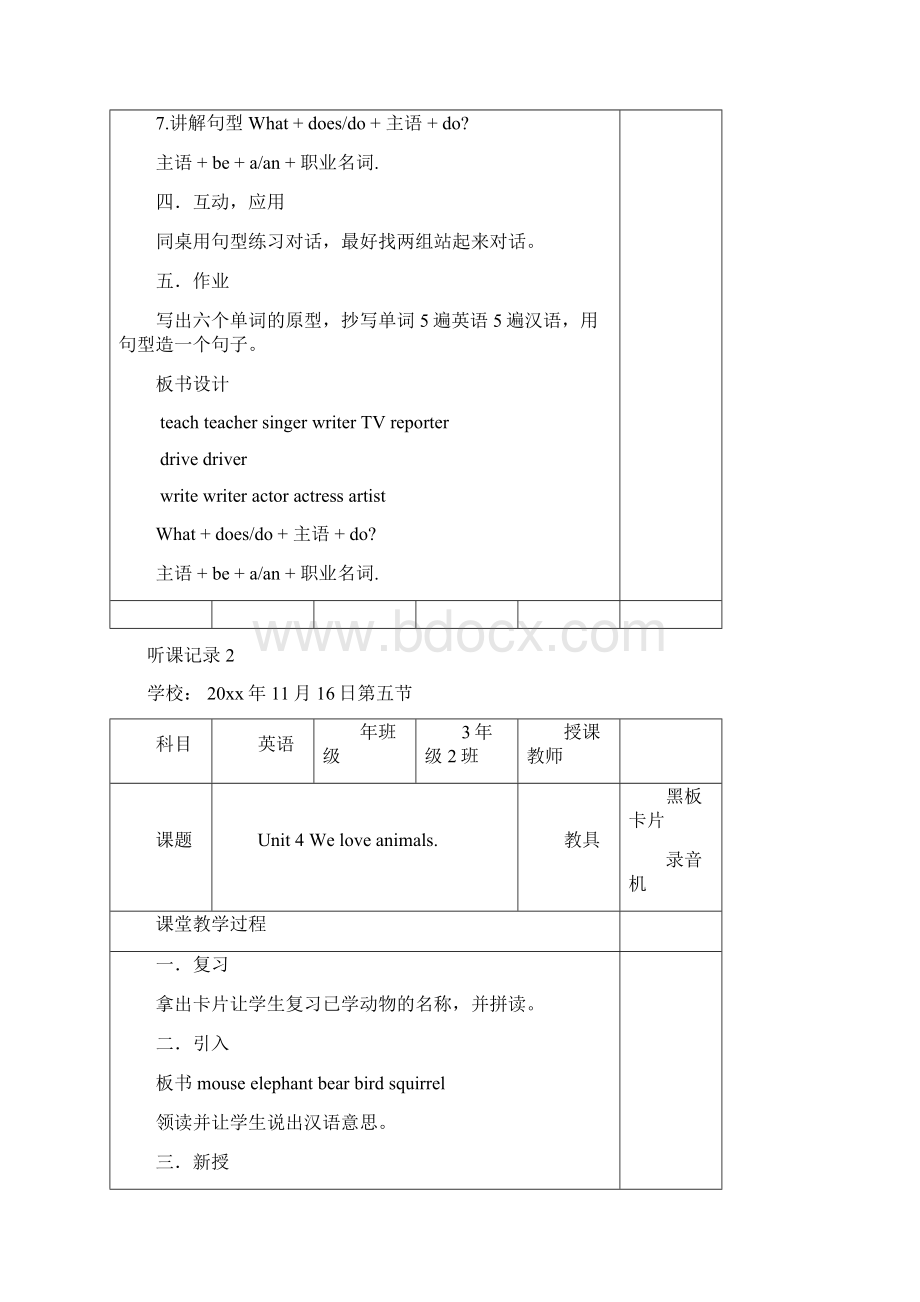 小学英语听课记录10篇.docx_第2页