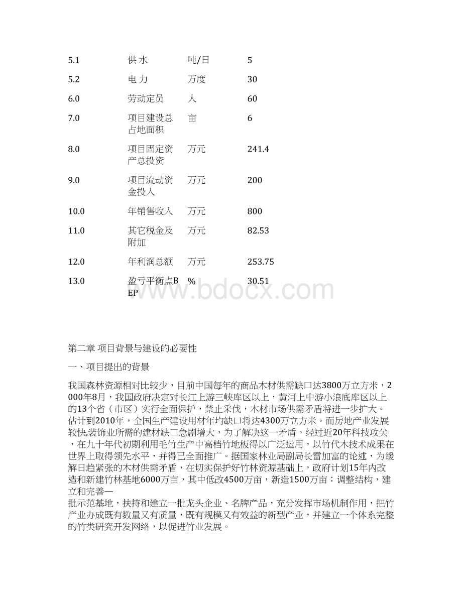 新建年产10万套竹木工艺品生产线建设项目可行性研究报告Word下载.docx_第3页