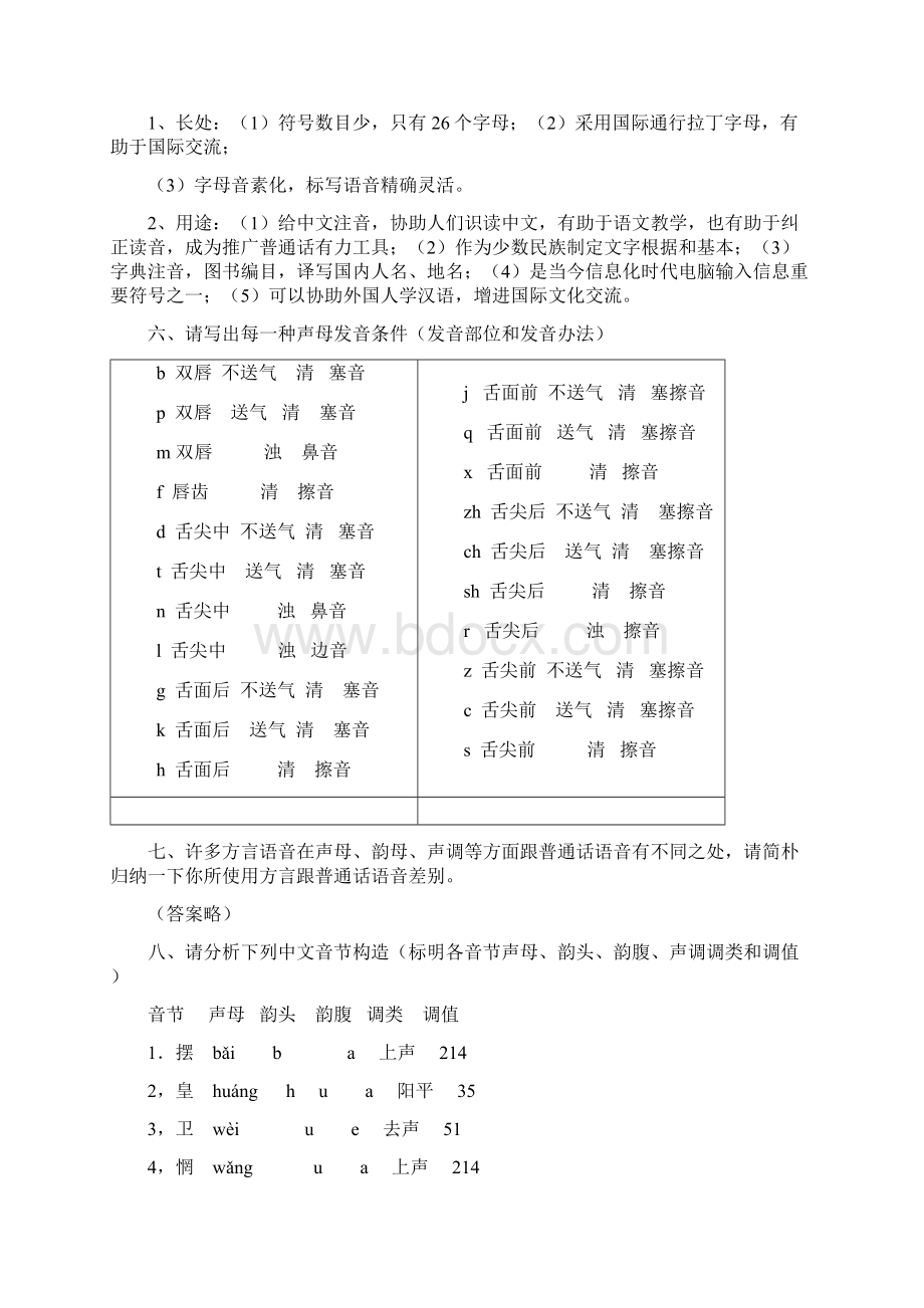 电大汉语通论形成性考核作业.docx_第3页