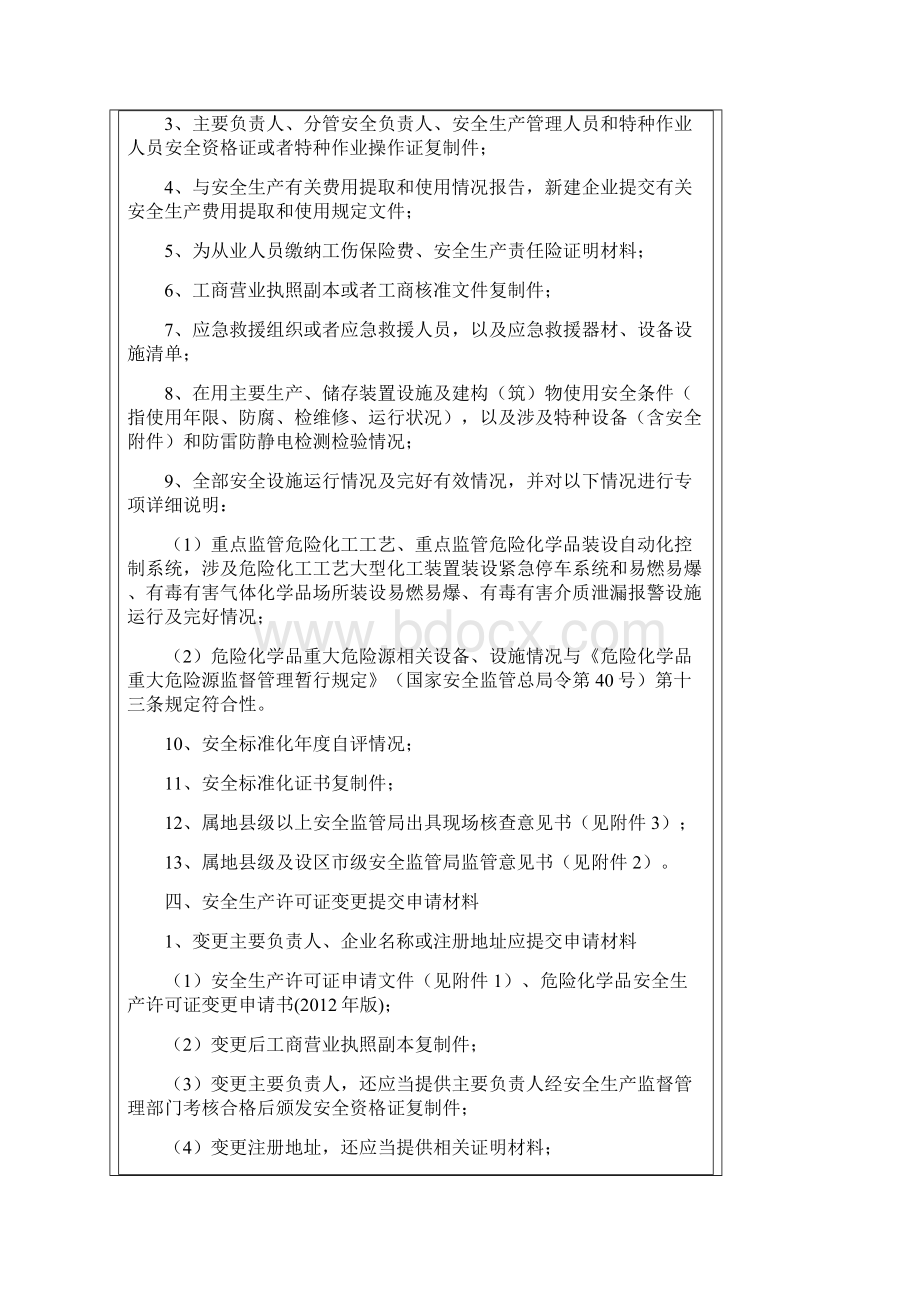 企业申请安全生产许可证提供材料清单Word格式文档下载.docx_第3页