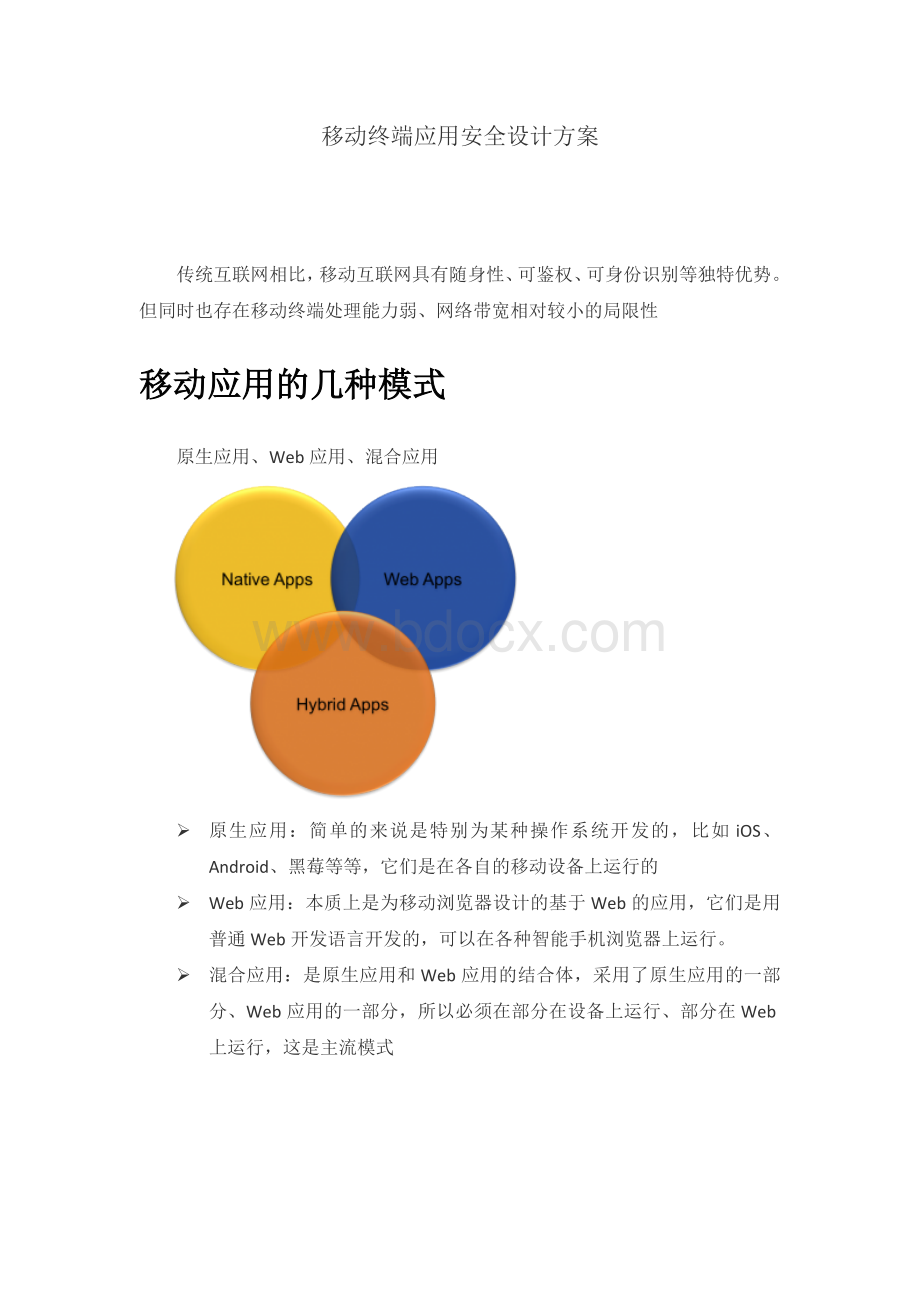 移动终端应用安全设计方案Word文件下载.docx