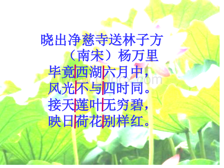 《晓出净慈寺送林子方》高效课堂优质PPT.ppt