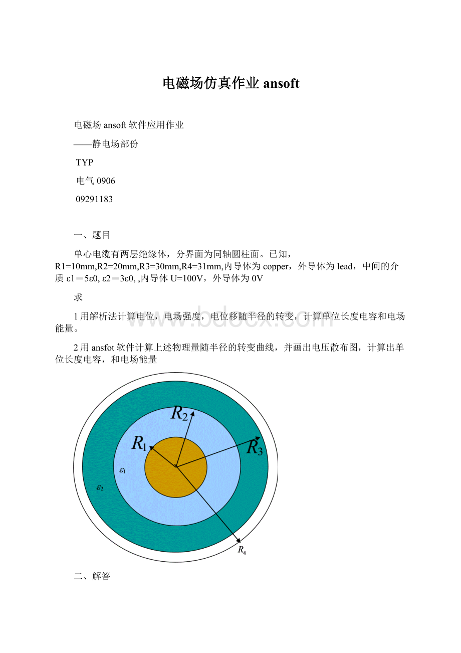 电磁场仿真作业ansoft.docx