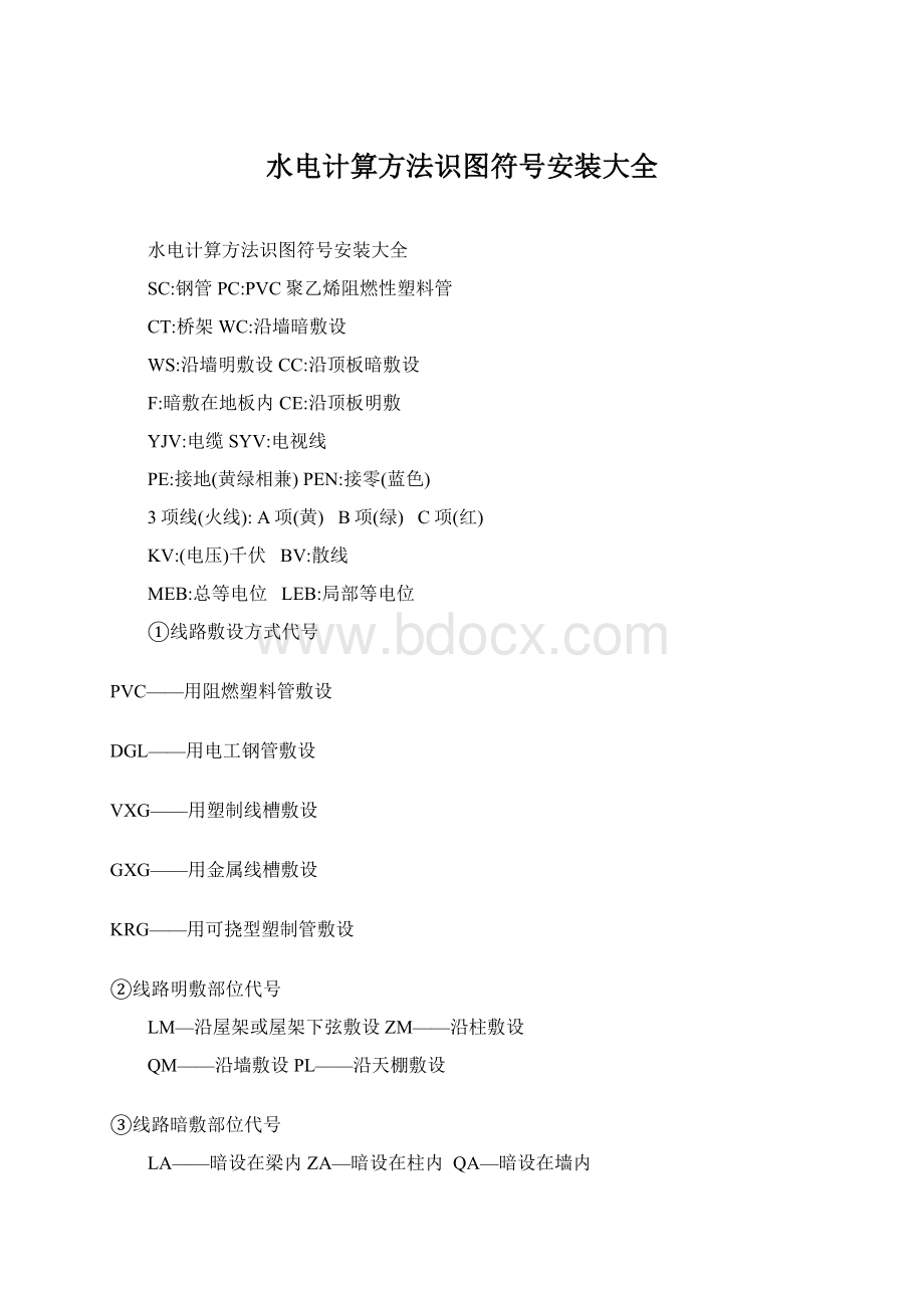 水电计算方法识图符号安装大全.docx_第1页