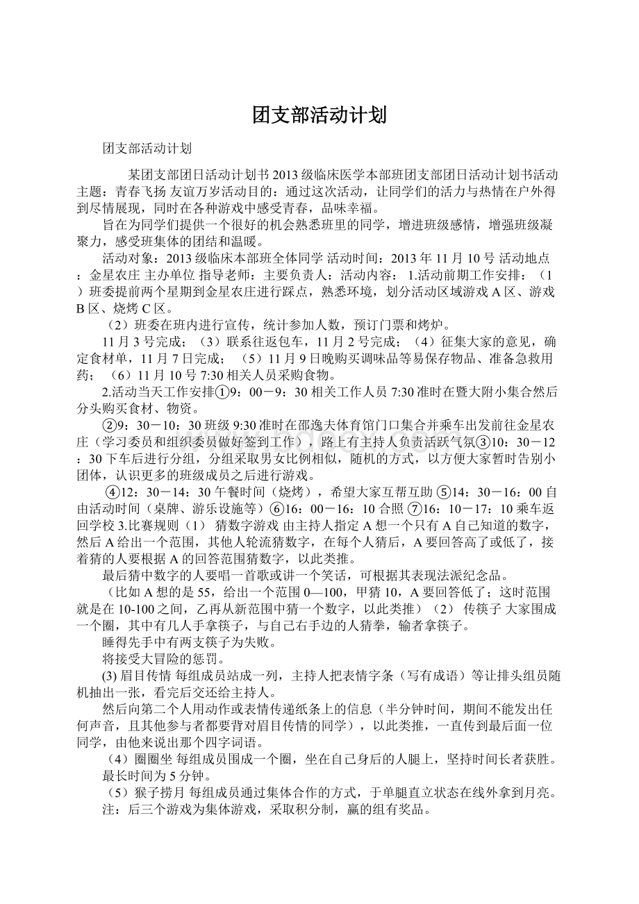 团支部活动计划.docx