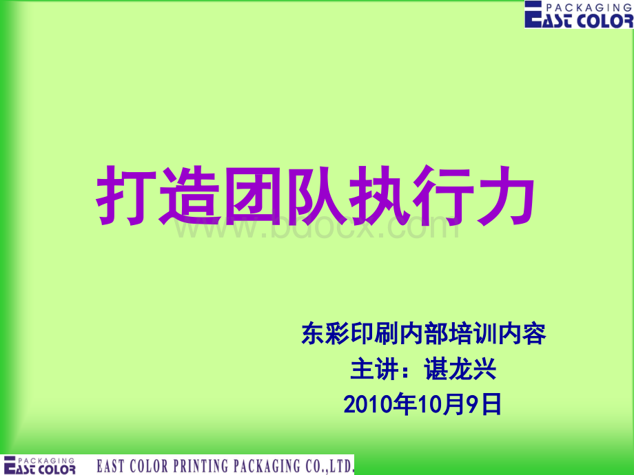 (谌龙兴)打造团队执行力.ppt