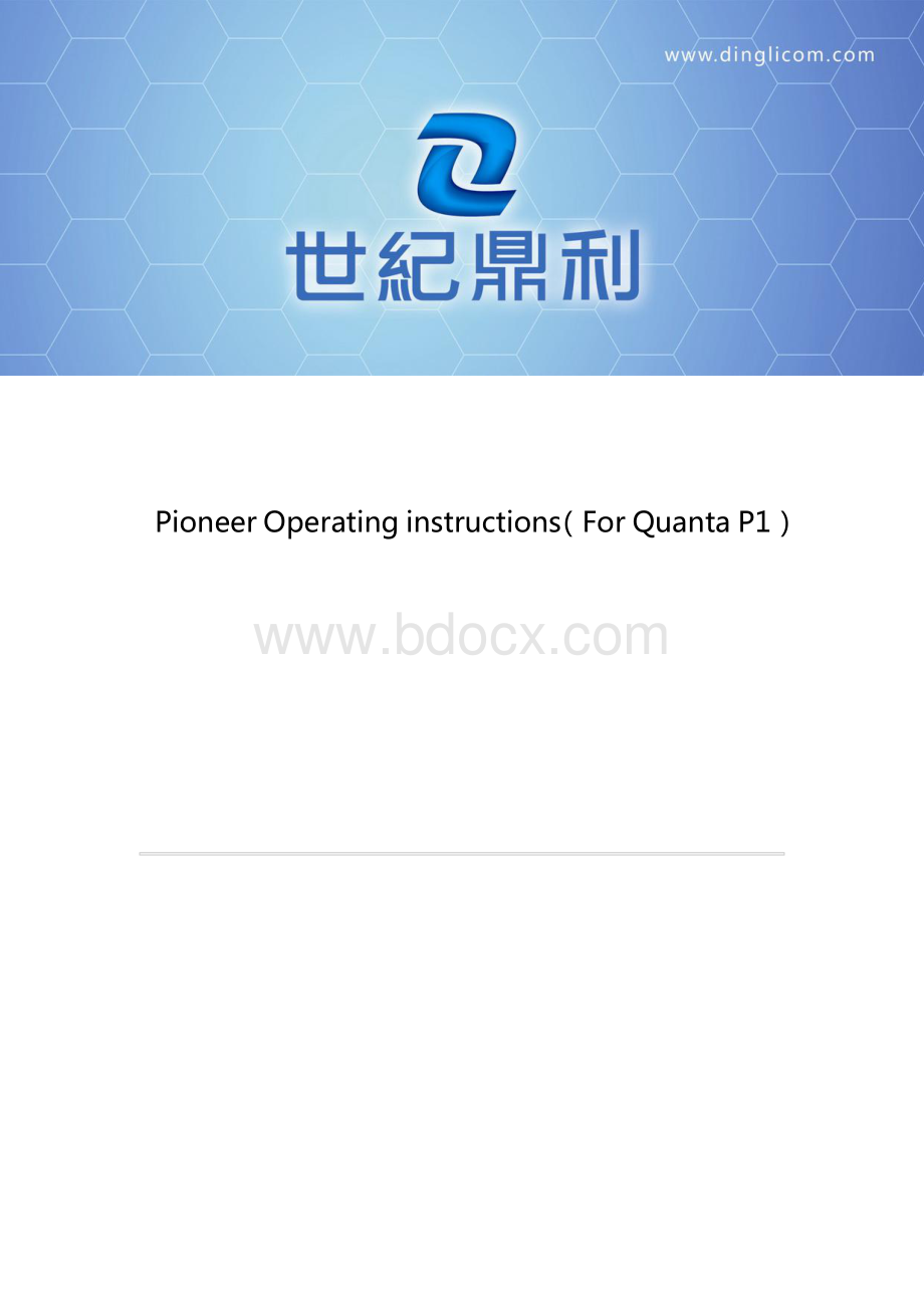 鼎利测试软件Pioneer操作说明手册资料下载.pdf_第1页