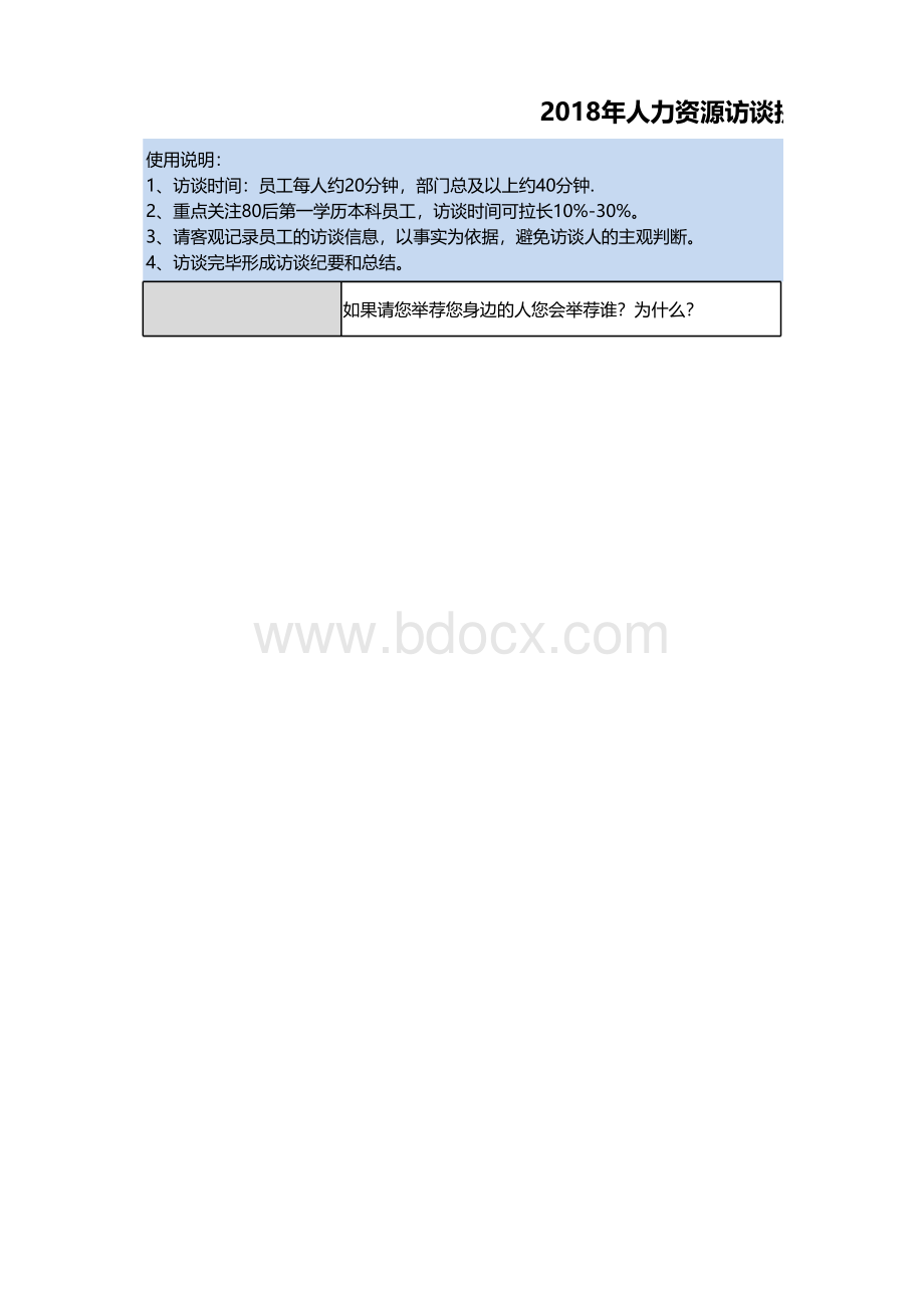 人力资源访谈提纲.xlsx_第2页