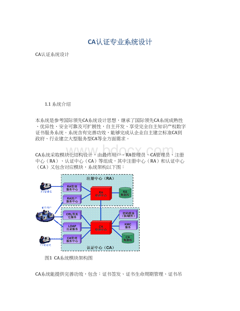 CA认证专业系统设计.docx