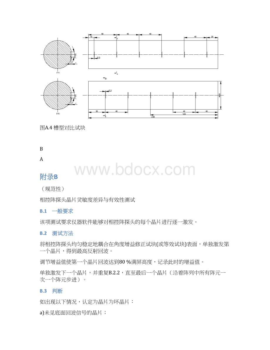 螺栓相控阵超声检测试块探头晶片灵敏度差异与有效性系统定位精度测试柱面导波相控阵检测缺陷图谱.docx_第3页