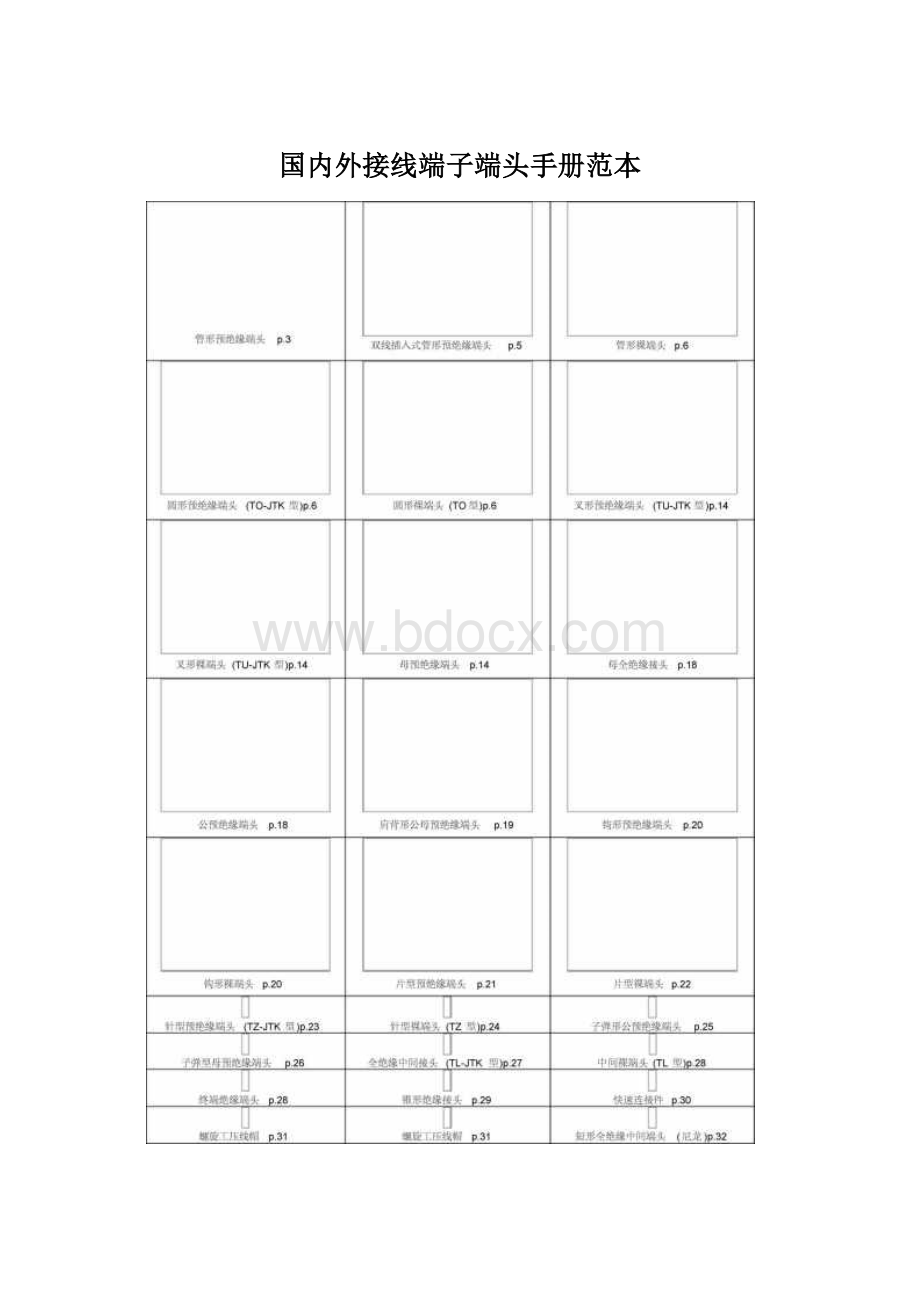 国内外接线端子端头手册范本.docx