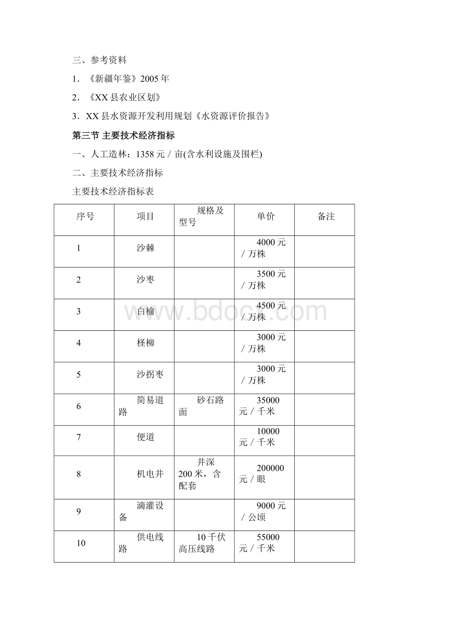 新疆XX县防沙治沙建设项目可行性研究报告Word格式.docx_第3页