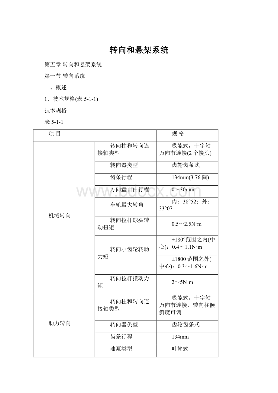 转向和悬架系统.docx