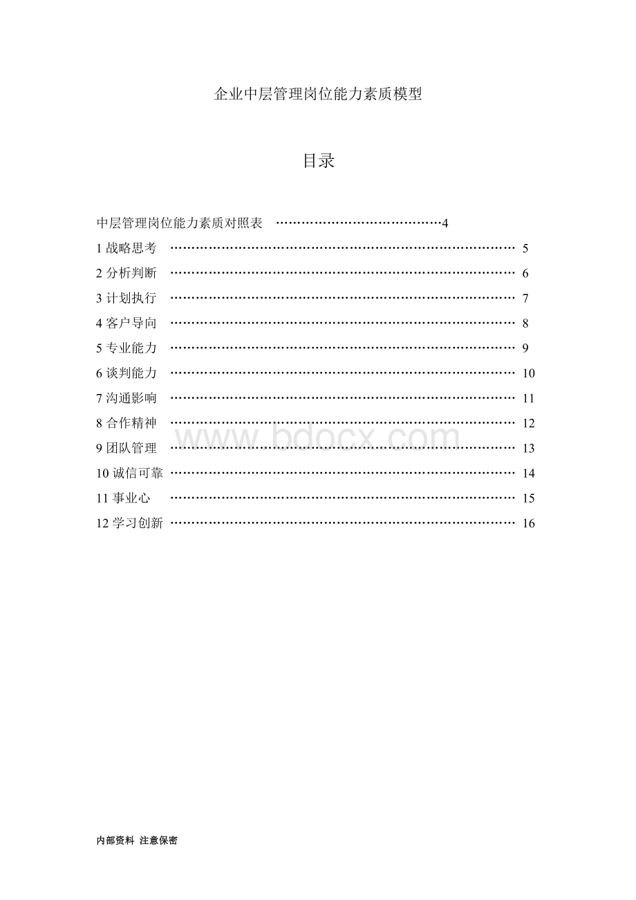 企业中层管理岗位能力素质模型文档格式.doc_第1页