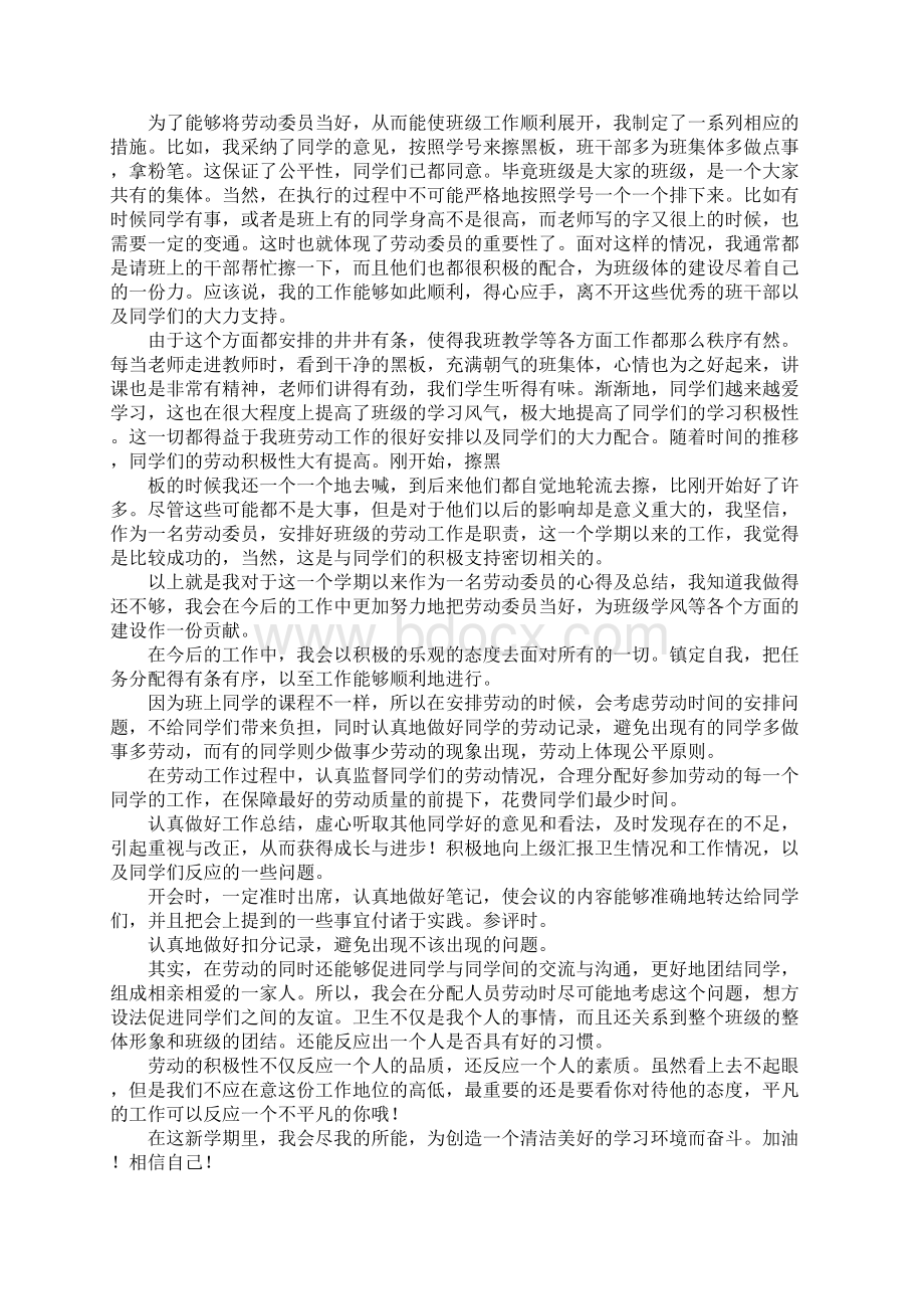 劳动委员工作计划Word文件下载.docx_第2页