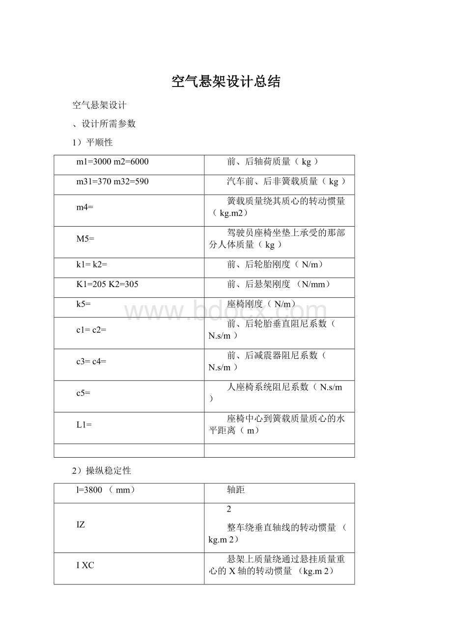 空气悬架设计总结Word下载.docx