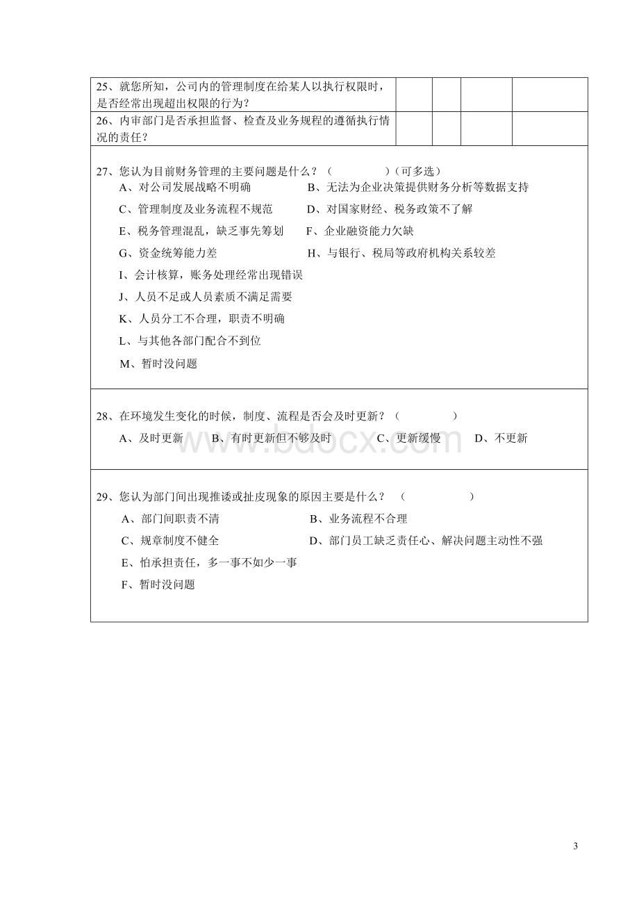 内部财务管理调查问卷Word文件下载.doc_第3页