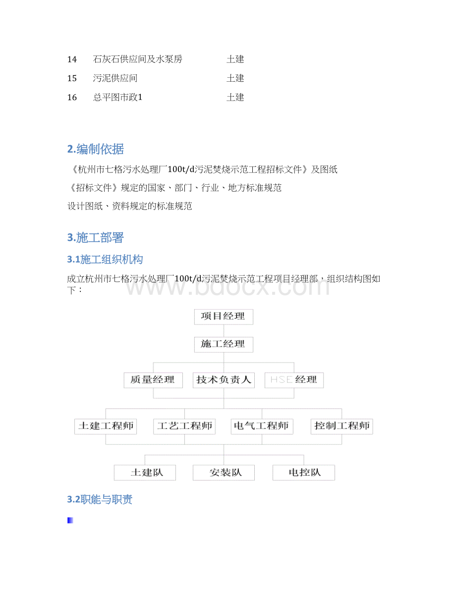 污水处理厂100Td污泥焚烧示范工程施工组织设计浙江.docx_第3页