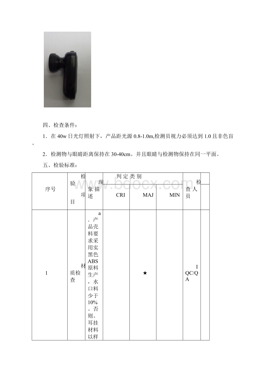 蓝牙耳机检验规范.docx_第2页