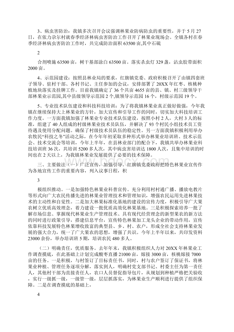 乡镇林果业半年工作总结文档格式.docx_第2页