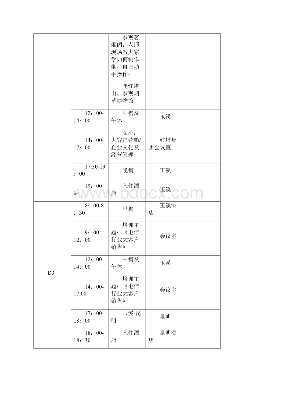 商务考察行程安排表Word格式.docx_第2页